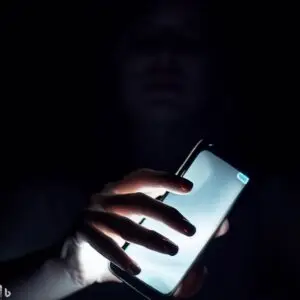 Cell phone in the dark