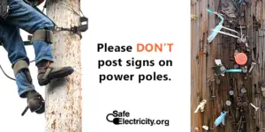 Read more about the article Don’t post signs on power poles