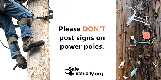 You are currently viewing Don’t post signs on power poles